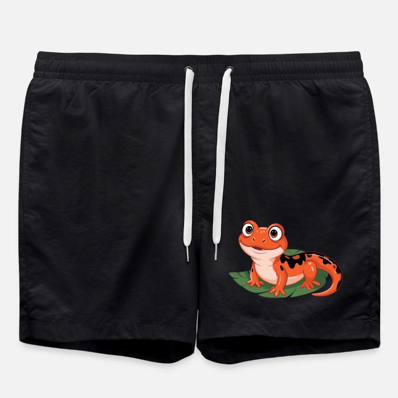 Feuriger Blattsalamander - Badeshorts - Schwarz