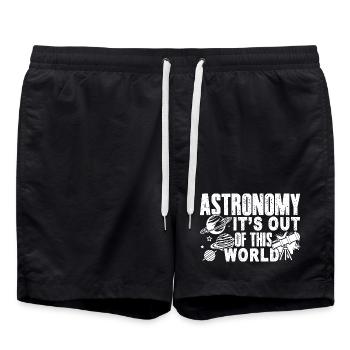 Astronaut Astronomy It's Out Of This World - Swim Trunks - black - Front - AI Model Male 185 light (185cm)