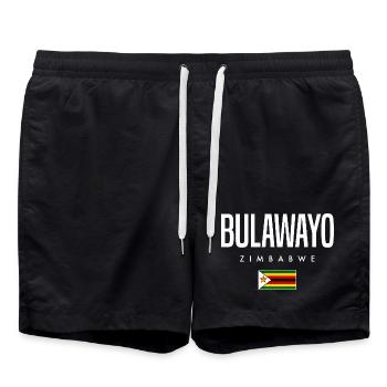 Bulawayo, Zimbabwe - Short de bain - noir - Devant - AI Model Male 185 light (185cm)