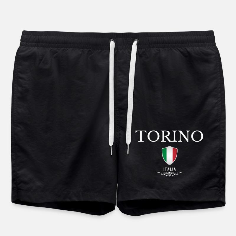Souvenir Turin, Turin Italie - Short de bain - noir