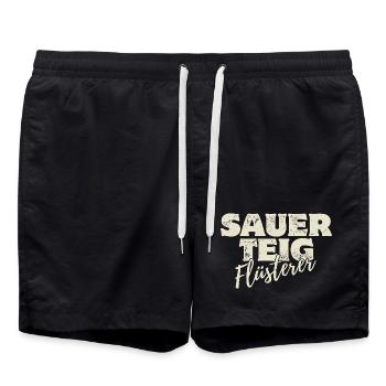 Sauerteig Flüsterer - Badeshorts - Schwarz - Vorne - AI Model Male 185 light (185cm)