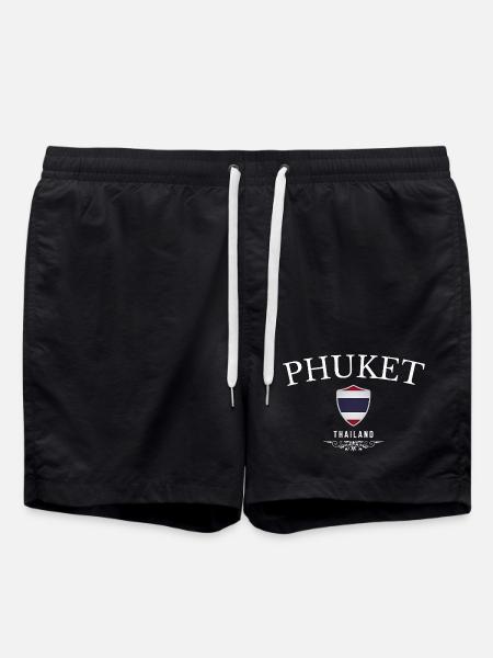 Phuket Thailand, Phuket souvenir - Swim Trunks - black