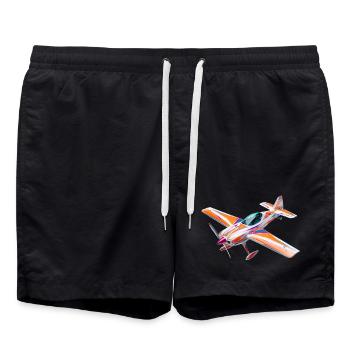 Avion acrobatique radiocommandé coloré - Short de bain - noir - Devant - AI Model Male 185 light (185cm)