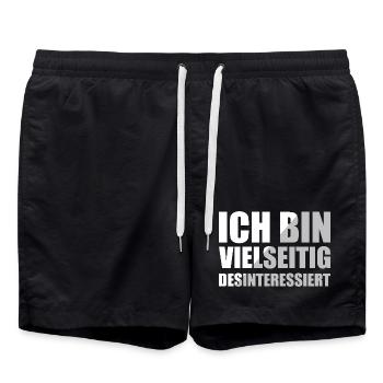 Je suis désintéressé à bien des égards - Short de bain - noir - Devant - AI Model Male 185 light (185cm)