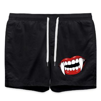 Vampire Lips Pop Art Halloween Party - Short de bain - noir - Devant - AI Model Male 185 light (185cm)