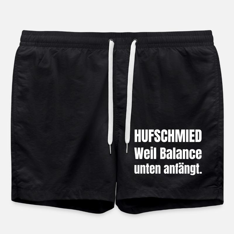 Farrier Balance Typography - Swim Trunks - black