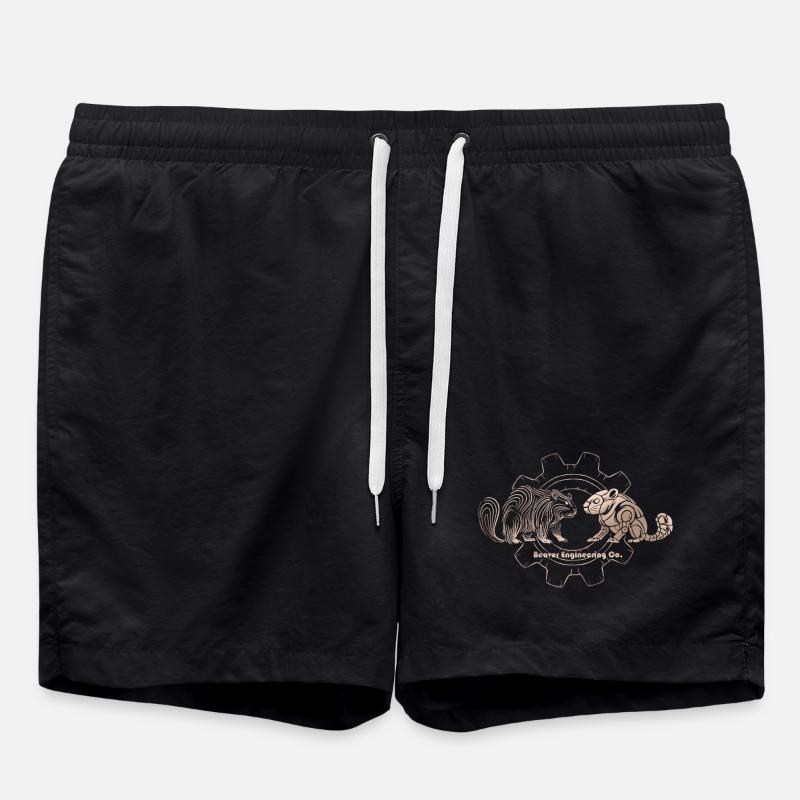 Timberborn – Beaver Engineering Co. - Swim Trunks - black