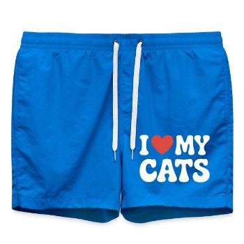 J’aime mes chats ich liebe meine katzen - Short de bain - cobalt blue - Devant