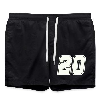 Numéro 20 - Short de bain - noir - Devant - AI Model Male 185 light (185cm)