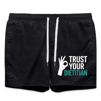 Diététiste agréé Conseiller en nutrition - Short de bain - noir - Devant - AI Model Male 185 light (185cm)