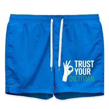 Registered Dietitian Certified Nutrition Counselor - Swim Trunks - cobalt blue - Front