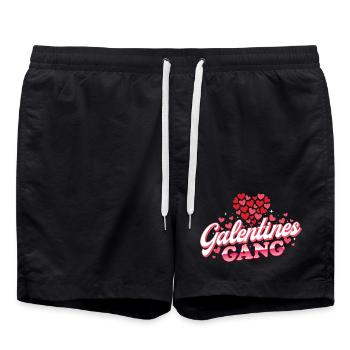 Galentines Gang Matching-Look für Mädels 13. Februar - Badeshorts - Schwarz - Vorne - AI Model Male 185 light (185cm)