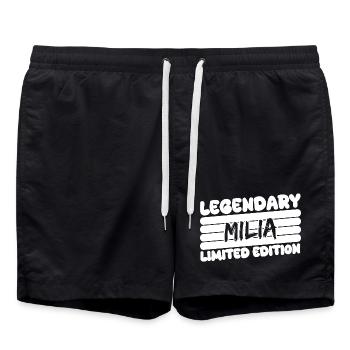 Name Milia - Badeshorts - Schwarz - Vorne - AI Model Male 185 light (185cm)