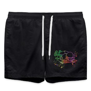 Skeleton Bobsleigh Winter Sports Sled - Swim Trunks - black - Front - AI Model Male 185 light (185cm)