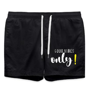 Good.vibes.only - Short de bain - noir - Devant - AI Model Male 185 light (185cm)