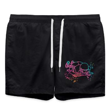 Skeleton Bobsleigh Winter Sports Sled - Swim Trunks - black - Front - AI Model Male 185 light (185cm)