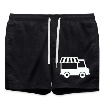Food Truck Silhouette - Short de bain - noir - Devant - AI Model Male 185 light (185cm)