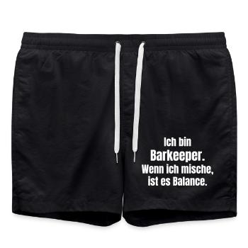 I'm Bartender Balance - Swim Trunks - black - Front - AI Model Male 185 light (185cm)