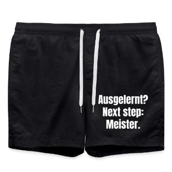 Prochaine étape Meister : Orientation typographique - Short de bain - noir - Devant - AI Model Male 185 light (185cm)