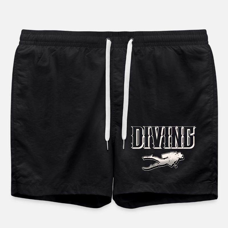Diving divers - Swim Trunks - black