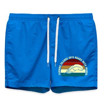 Rugissants Mots Coucher de soleil plume - Short de bain - cobalt blue - Devant