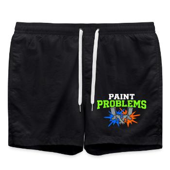 Car Body Workshop Car Body Technician - Swim Trunks - black - Front - AI Model Male 185 light (185cm)