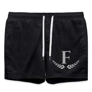 F - Swim Trunks - black - Front - AI Model Male 185 light (185cm)
