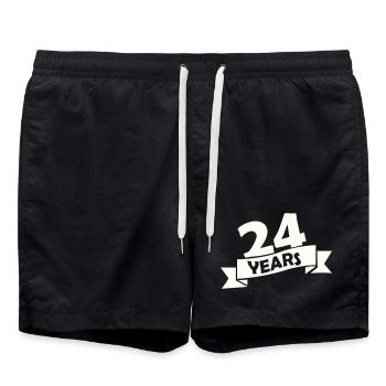 24_years - Swim Trunks - black - Front - AI Model Male 185 light (185cm)