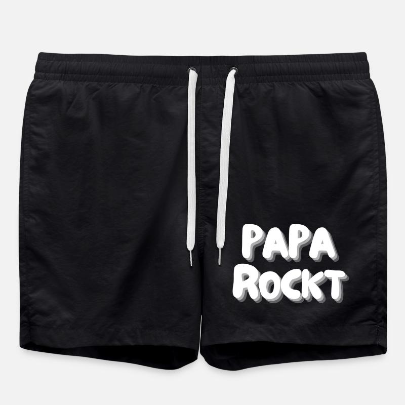 papa rockt - Badeshorts - Schwarz