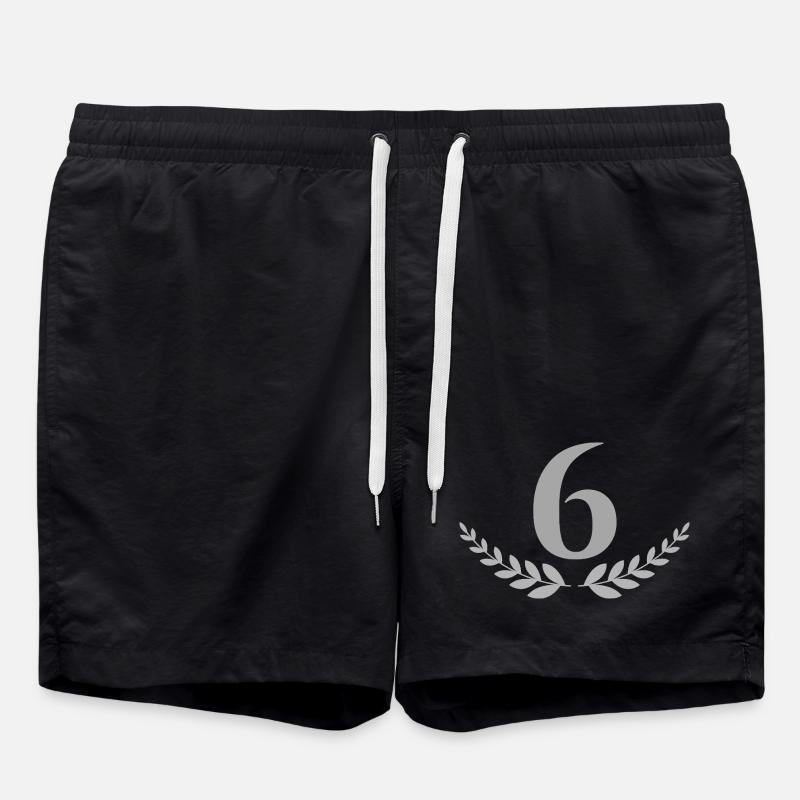 6 - Badeshorts - Schwarz