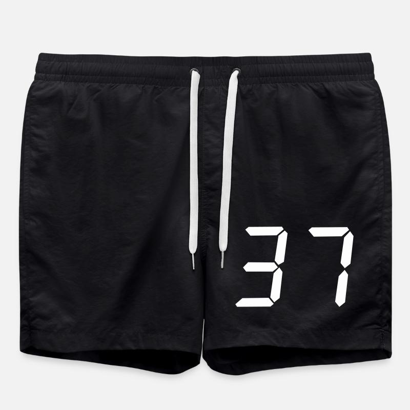 digitale_zahl_37- - Swim Trunks - black