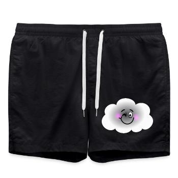 Glückliche Wolke - Badeshorts - Schwarz - Vorne - AI Model Male 185 light (185cm)