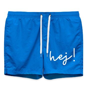 Hej – Scandinavian word design - Swim Trunks - cobalt blue - Front