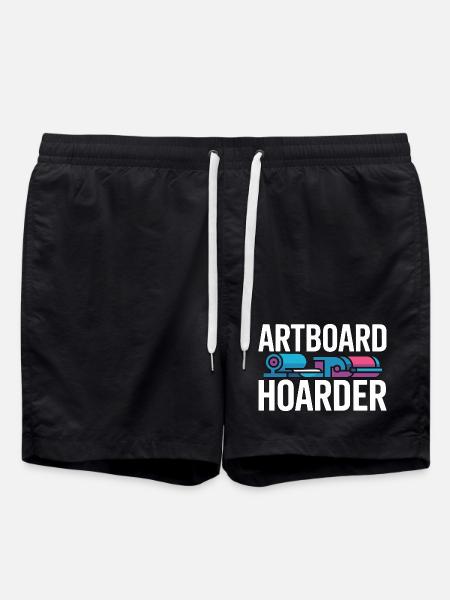 Print Designer Artboard Hoarder Creative Designer - Swim Trunks - black