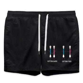 Blague parodique drôle de médecin et d’infirmière adorable - Short de bain - noir - Devant - AI Model Male 185 light (185cm)