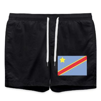 Drapeau du Congo - Short de bain - noir - Devant - AI Model Male 185 light (185cm)