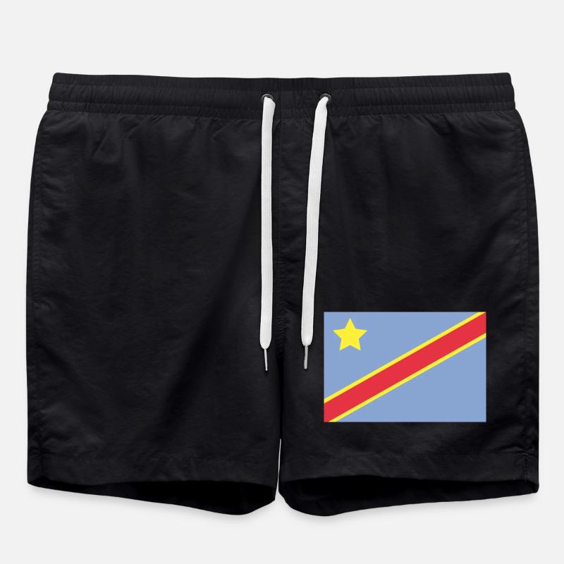 Kongoflagge - Badeshorts - Schwarz