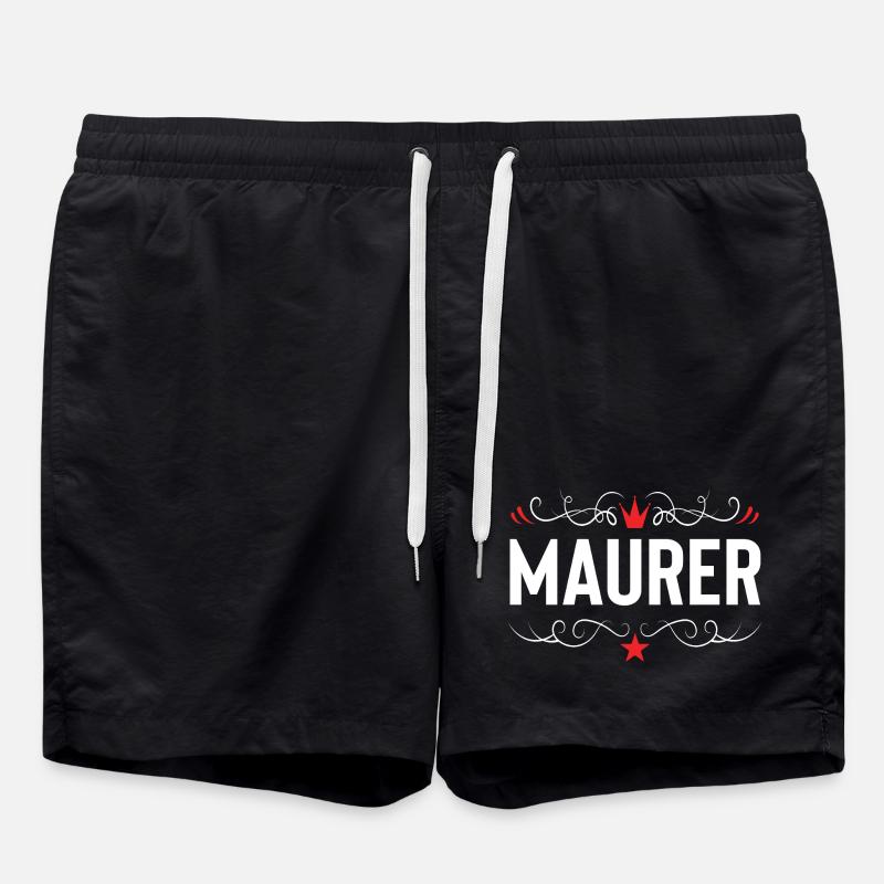 Métier de maçon - Short de bain - noir