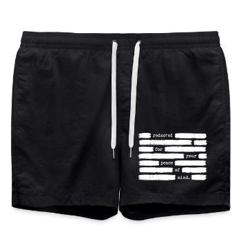 Blacked out for safety reasons. Government - Swim Trunks - black - Front - AI Model Male 185 light (185cm)