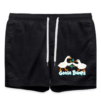 Lightning Geese Bump Lustige Gänsehaut - Badeshorts - Schwarz - Vorne - AI Model Male 185 light (185cm)