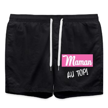 BONNE FÊTE MAMAN. MAMAN - Short de bain - noir - Devant - AI Model Male 185 light (185cm)