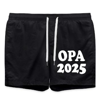 Opa 2025 - Badeshorts - Schwarz - Vorne - AI Model Male 185 light (185cm)