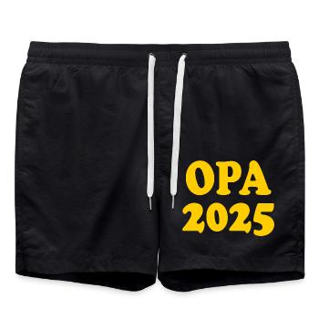 Opa 2025 - Badeshorts - Schwarz - Vorne - AI Model Male 185 light (185cm)
