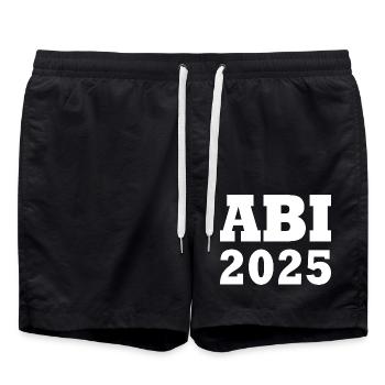 Abi 2025 - Badeshorts - Schwarz - Vorne - AI Model Male 185 light (185cm)