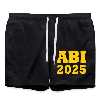 Abi 2025 - Badeshorts - Schwarz - Vorne - AI Model Male 185 light (185cm)