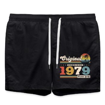 45th Birthday Legend December 1979 Volume 79 - Swim Trunks - black - Front - AI Model Male 185 light (185cm)