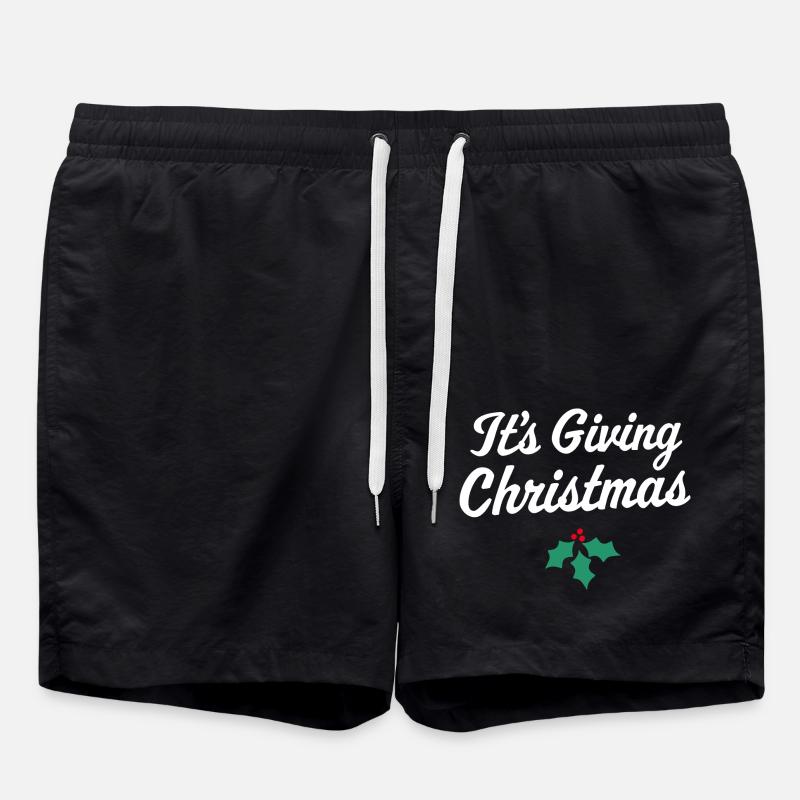 It's Giving Christmas - Swim Trunks - black
