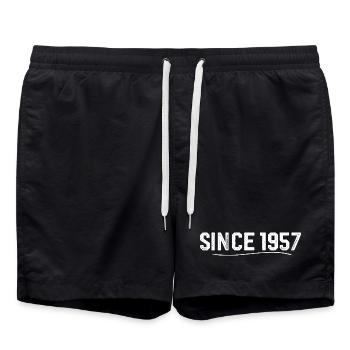 Legendär seit 1957 geburtstagsgeschenk 1957 - Badeshorts - Schwarz - Vorne - AI Model Male 185 light (185cm)