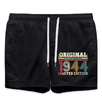 80th Birthday Legend October 1944 Volume 44 - Swim Trunks - black - Front - AI Model Male 185 light (185cm)