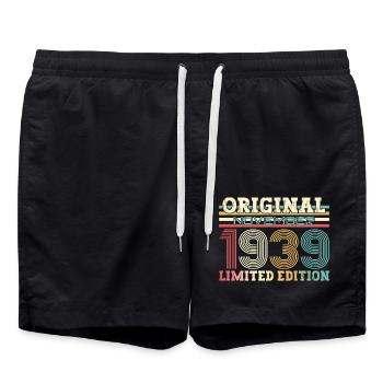 85th Birthday Original November 1939 Volume 39 - Swim Trunks - black - Front - AI Model Male 185 light (185cm)